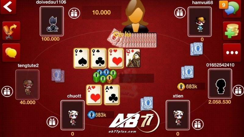 Game bài AB77 có tỷ lệ ăn cược hấp dẫn cho người chơi